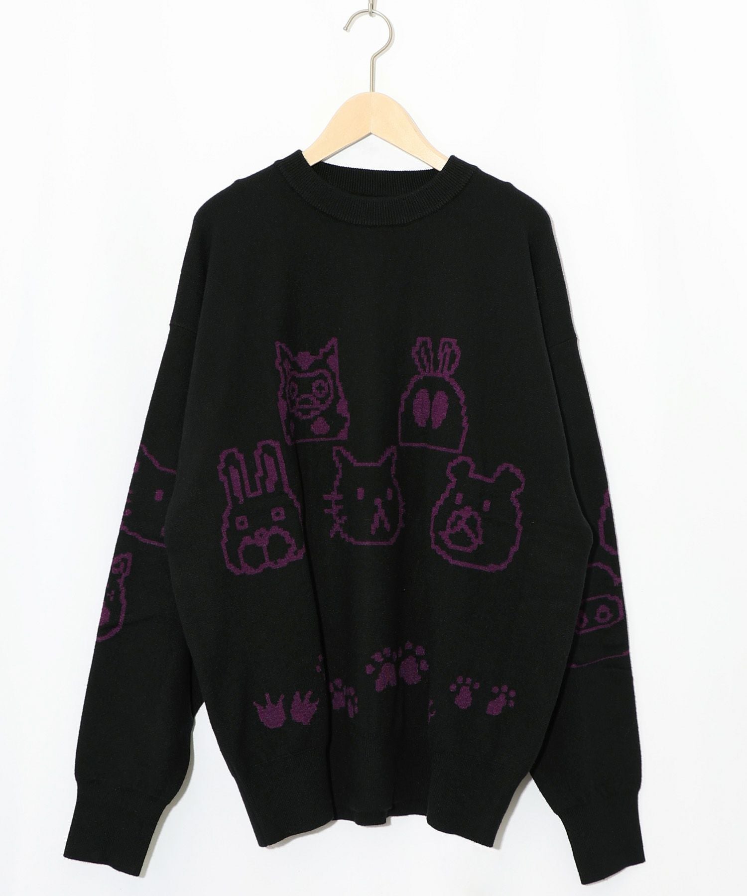 353122：リバーシブルドット絵柄ニットプルオーバーの通販-ScoLar