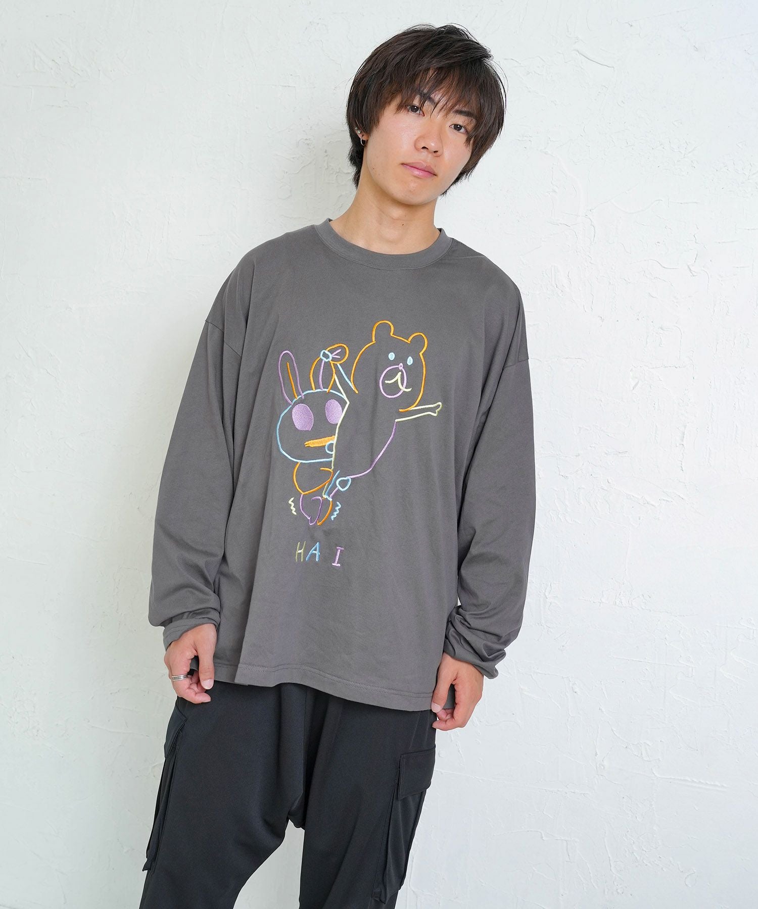 353121：組体操クマうさぎ刺繍プルオーバーの通販-ScoLar