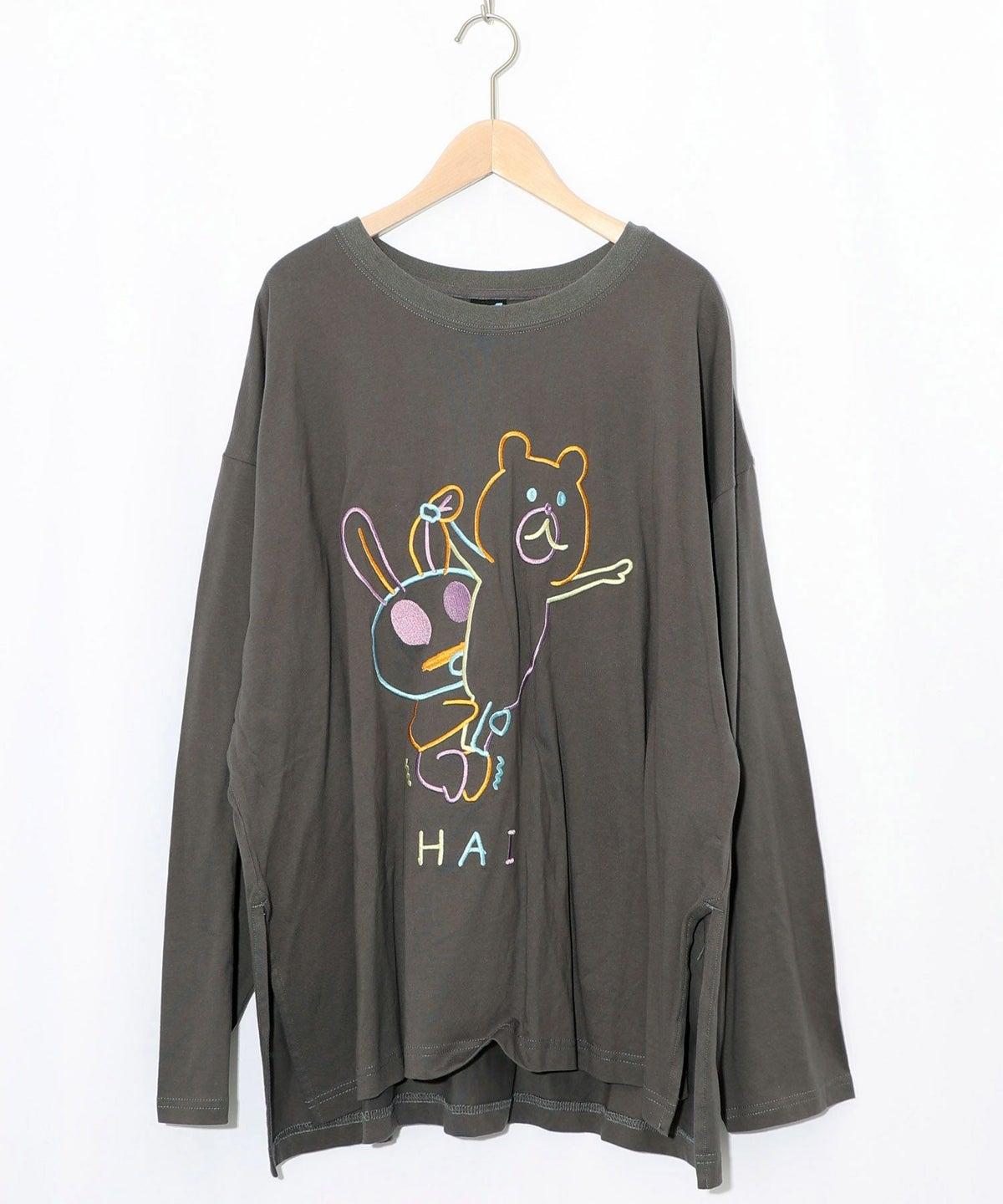 組体操クマうさぎ刺繍プルオーバー-10