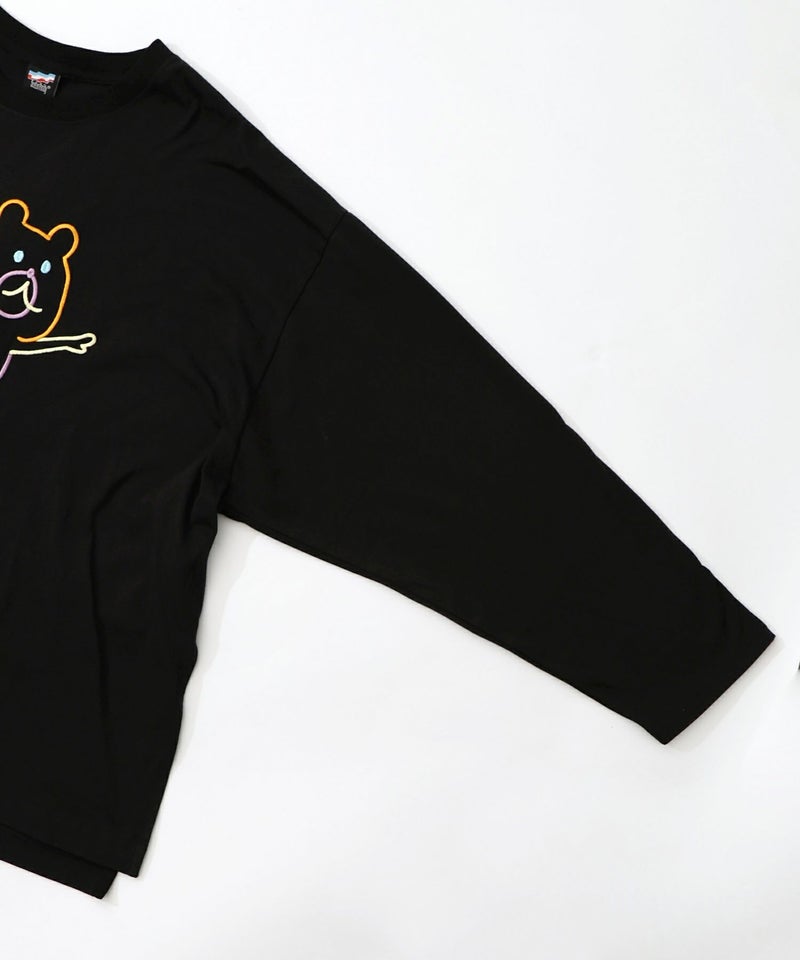 組体操クマうさぎ刺繍プルオーバー-15