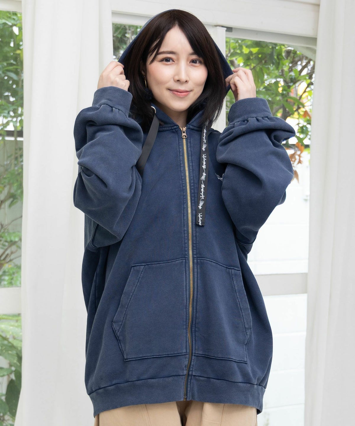 落書き風裏毛スノーウォッシュパーカー-3