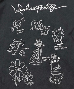 落書き風裏毛スノーウォッシュパーカー-19