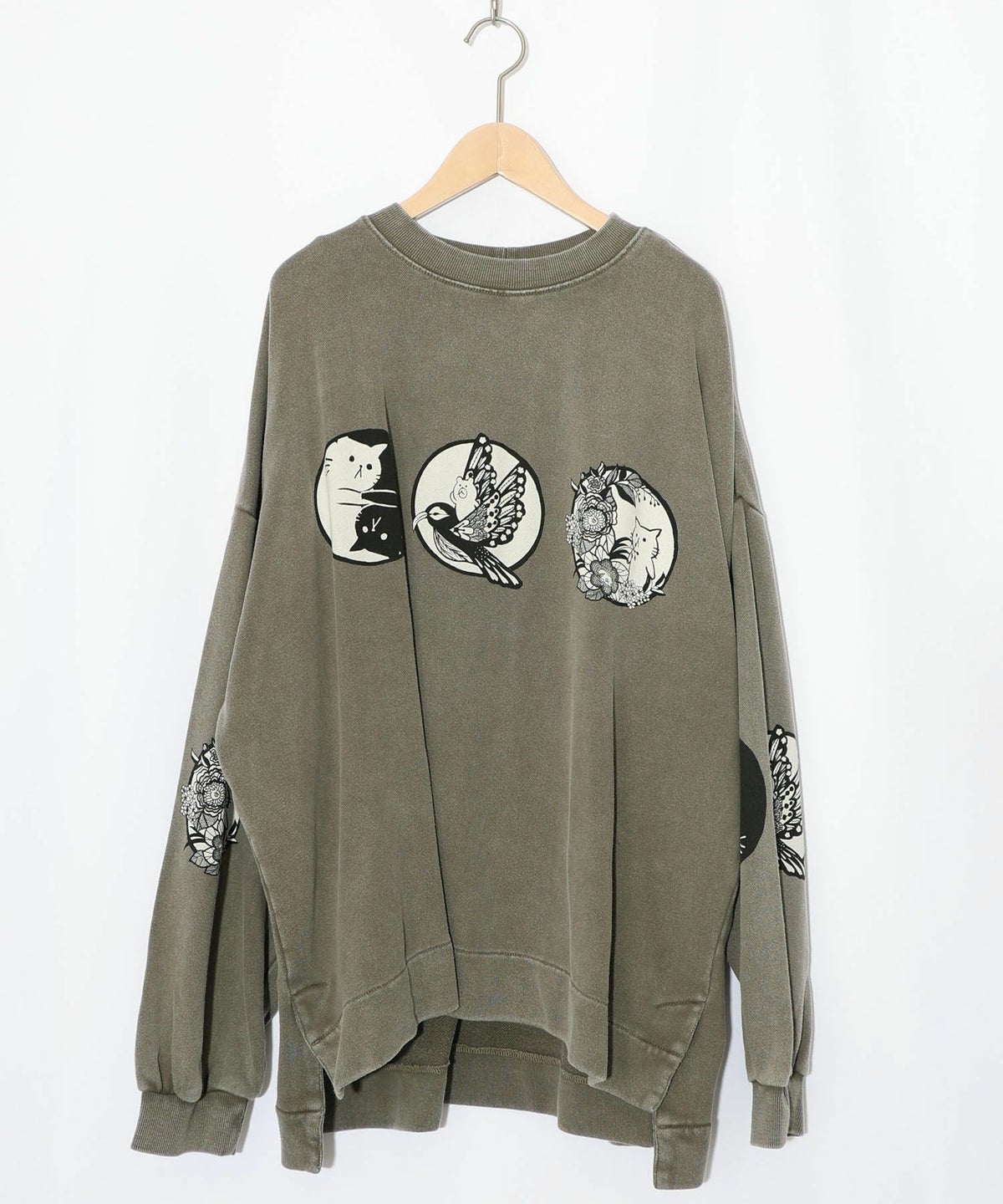 抜染Parity和柄裏毛プルオーバー-15