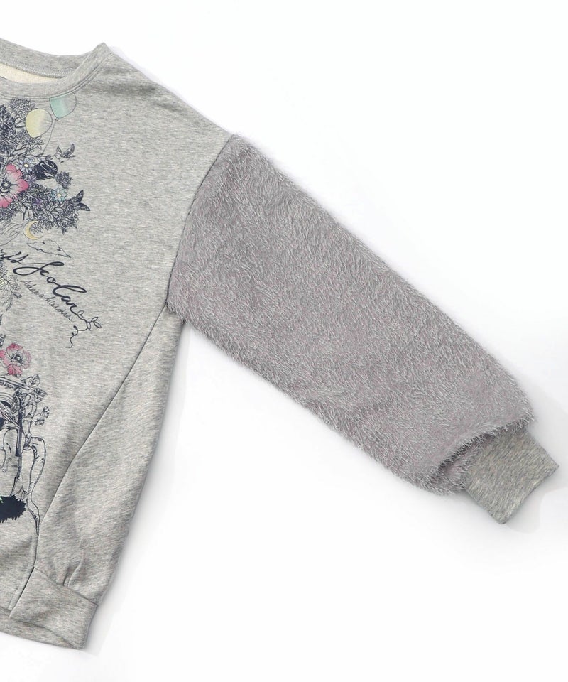 フリンジシフォン切替裏毛プルオーバー-15