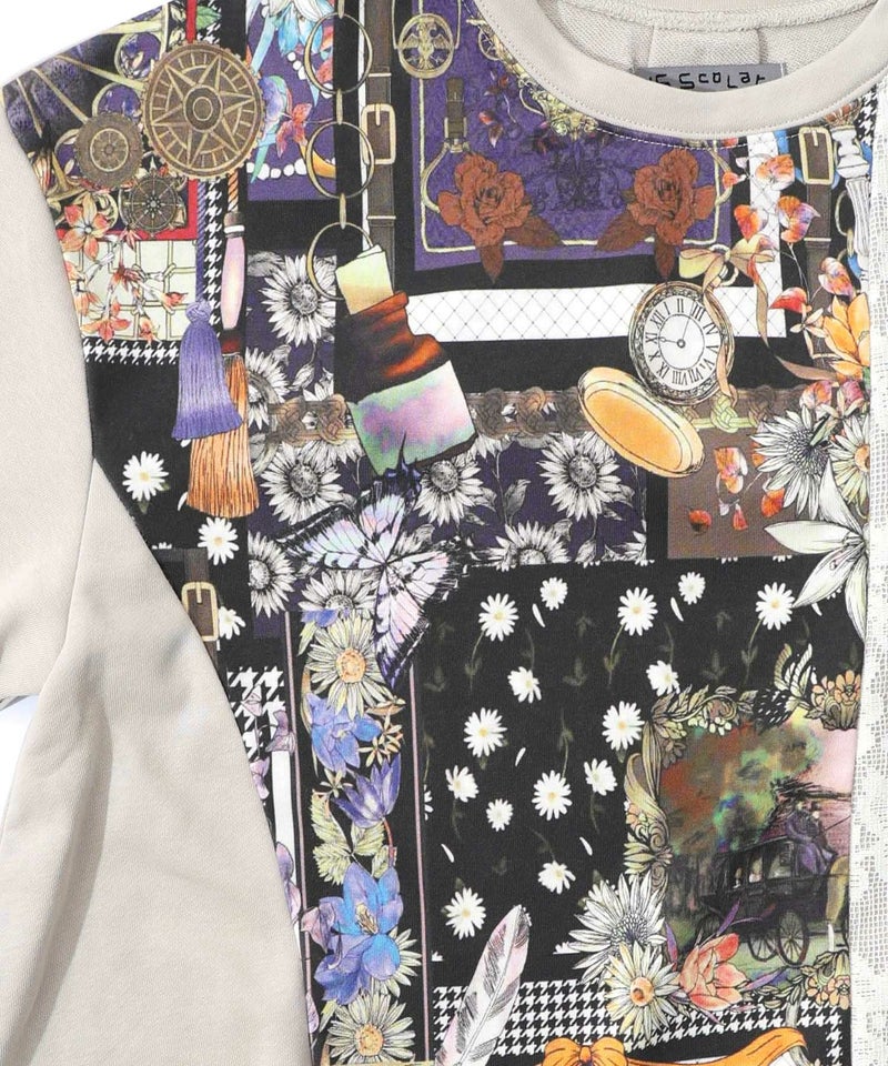 異素材ミックス裏毛アシメワンピース-11