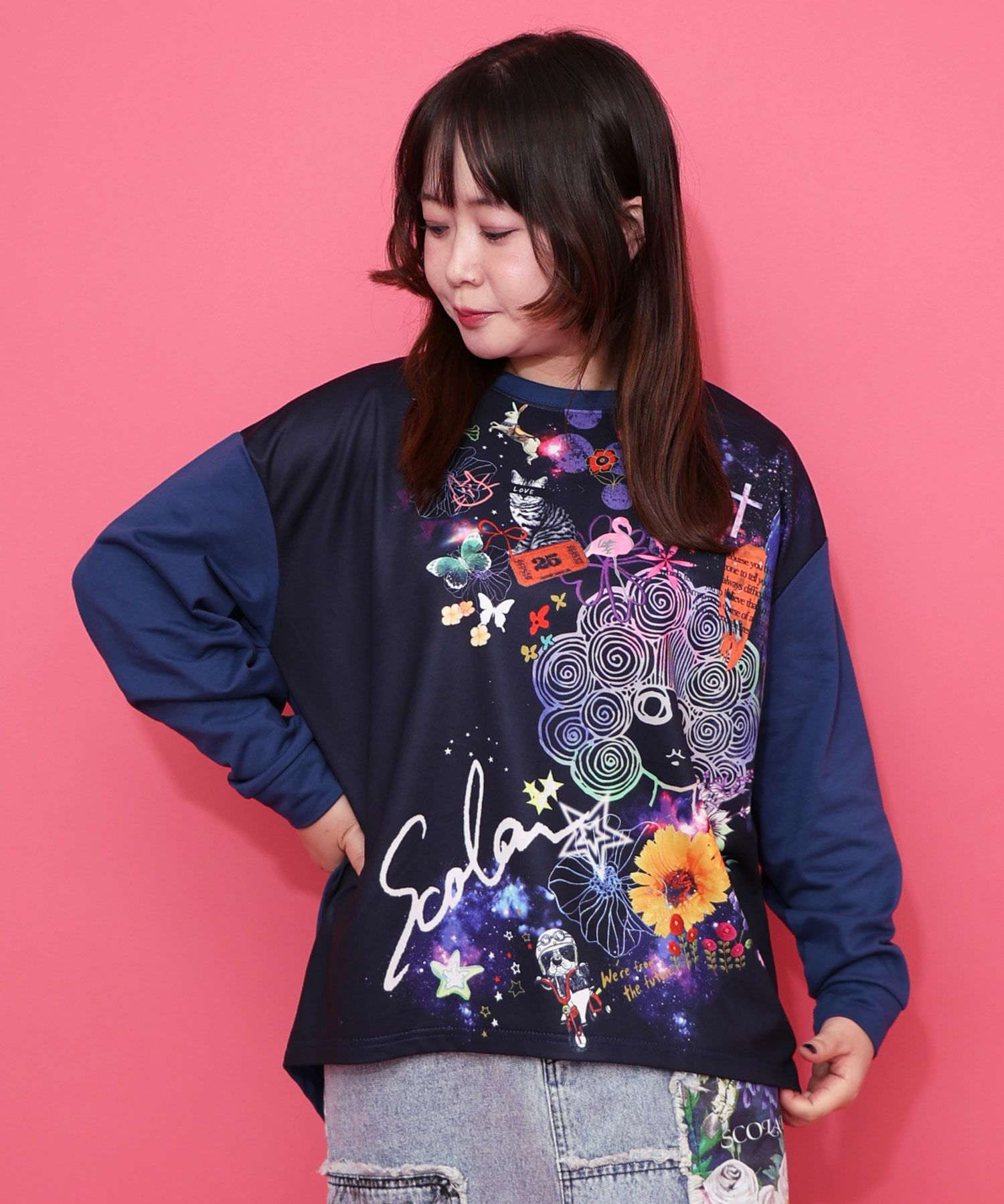 153690：宇宙スカラーちゃん 異素材切替プルオーバーの通販-ScoLar