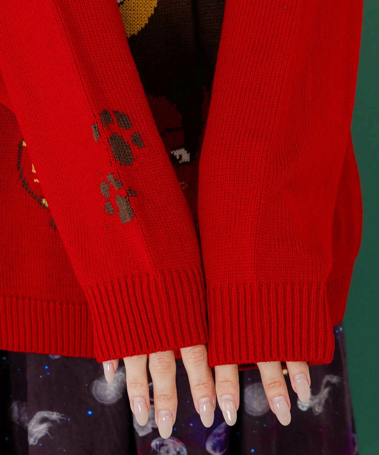 153685：かまって欲しいパグ ハイネックニットプルオーバーの通販-ScoLar