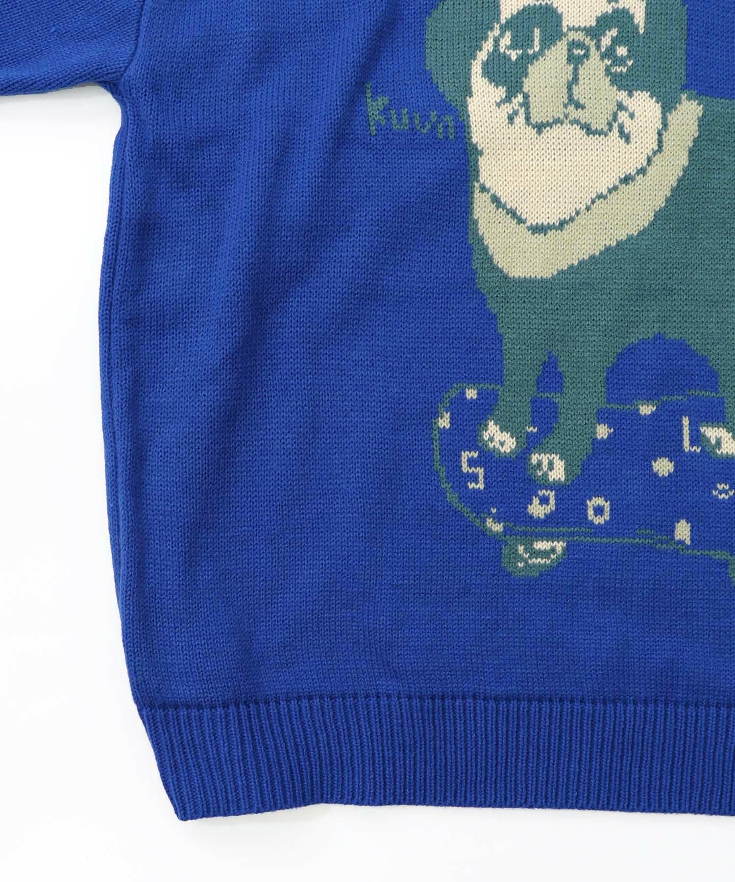 153685：かまって欲しいパグ ハイネックニットプルオーバーの通販-ScoLar