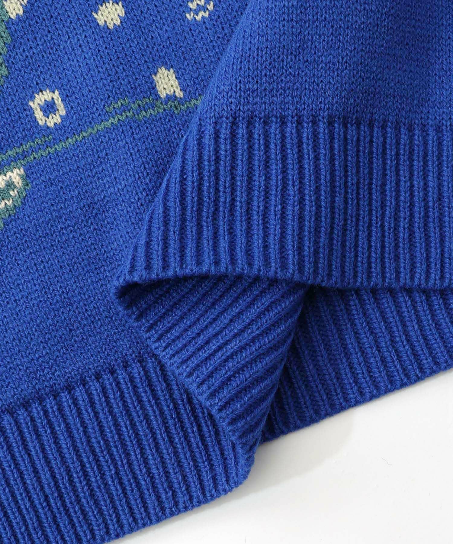 153685：かまって欲しいパグ ハイネックニットプルオーバーの通販-ScoLar