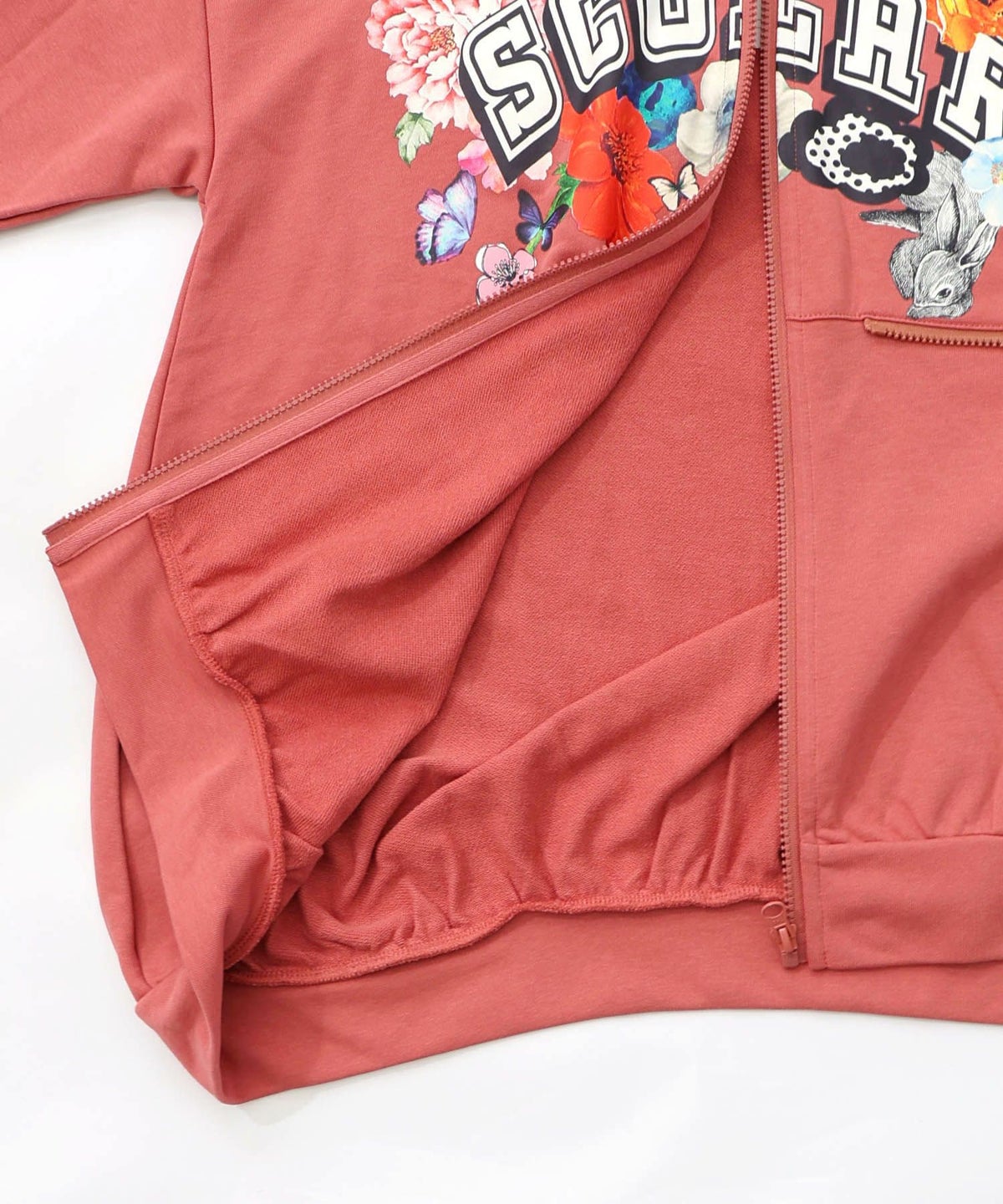 取り外し可能サコッシュ付き 花×ロゴパーカー-22