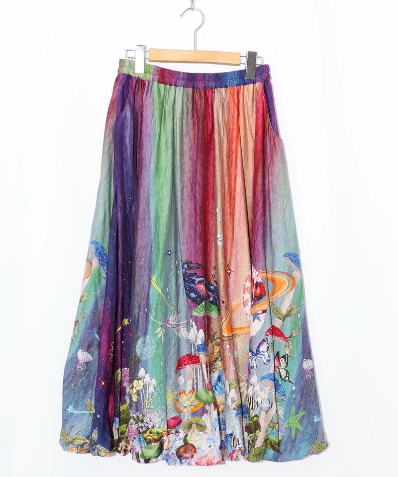 クラゲ宇宙orきのこ惑星 2柄展開バルーンスカート-15