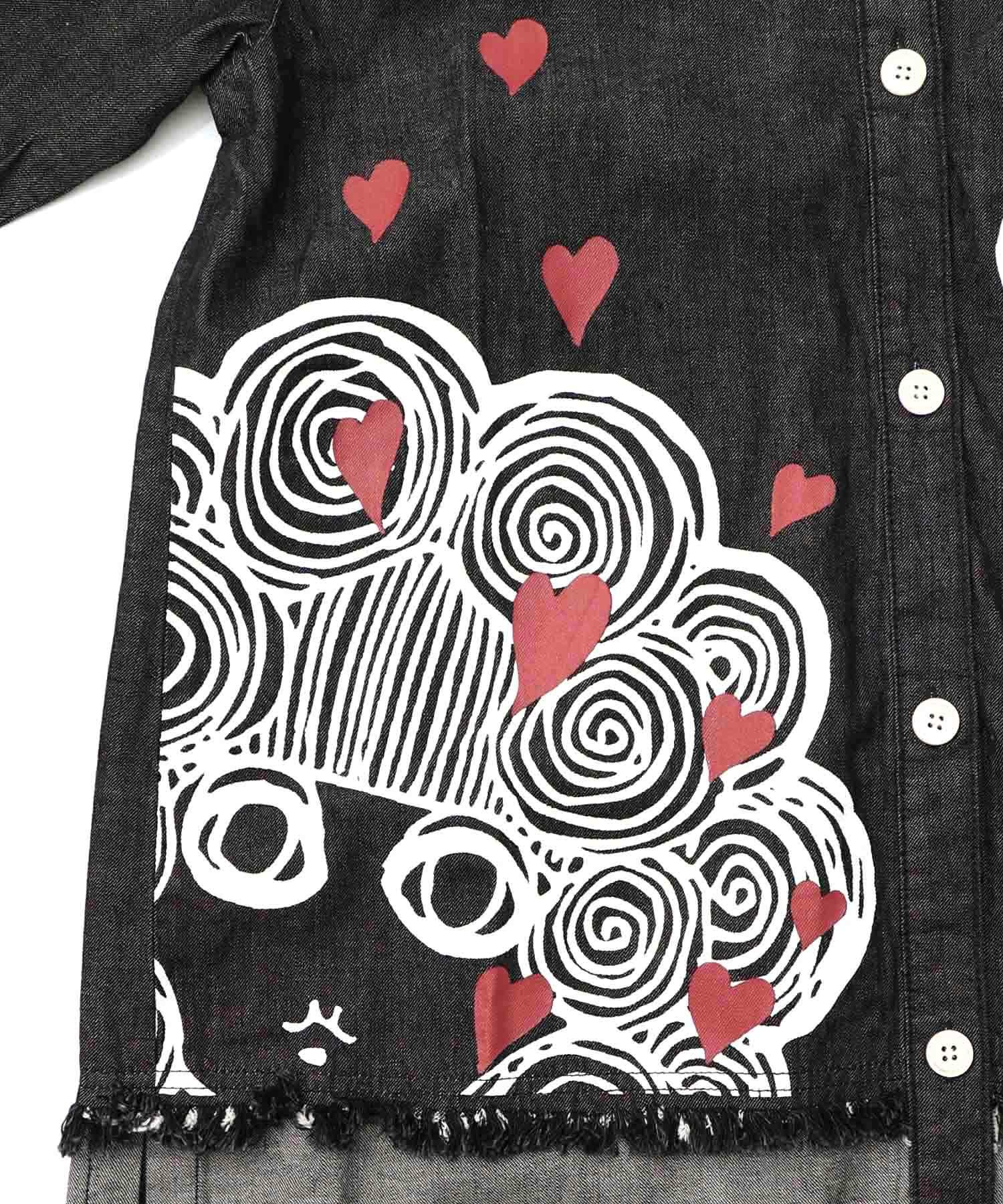 ＊スカラー　153675：ひょっこりスカラーちゃん柄デニムシャツアウター 153675：ひょっこりスカラーちゃん柄デニムシャツアウターの通販-ScoLar