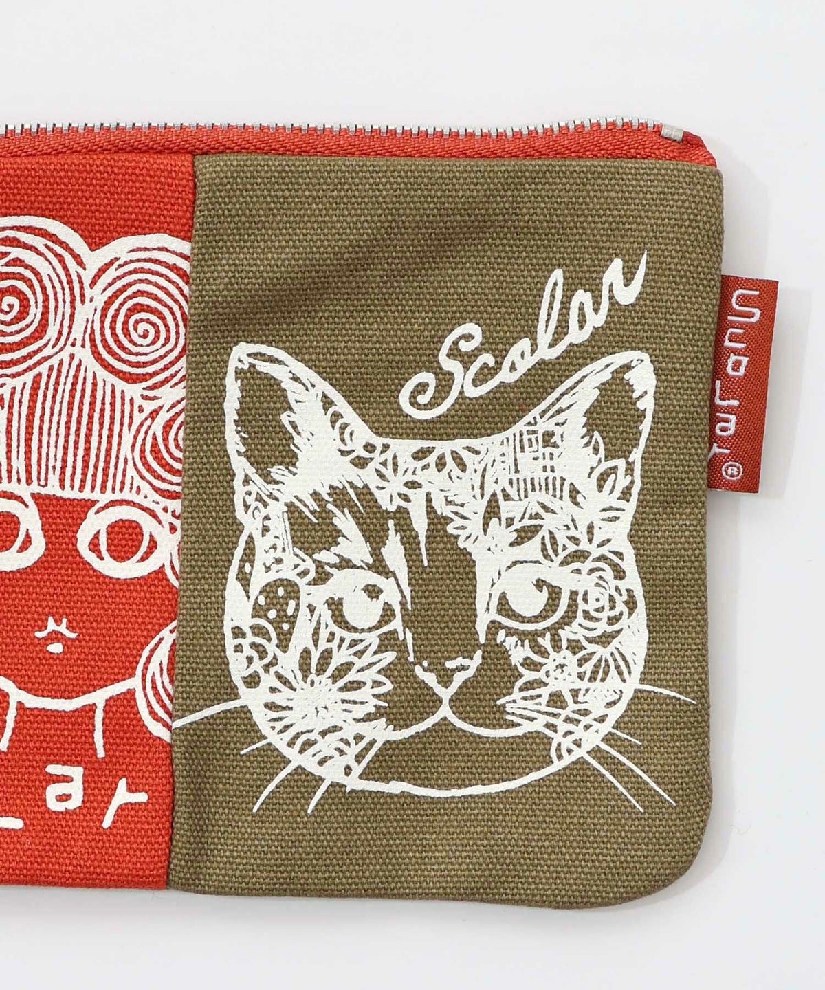 スカラーちゃん×ネコ配色フラットポーチ-21