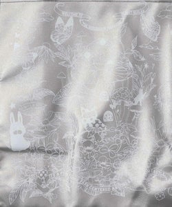 きのこランド柄サイド絞り合皮トートバッグ-7