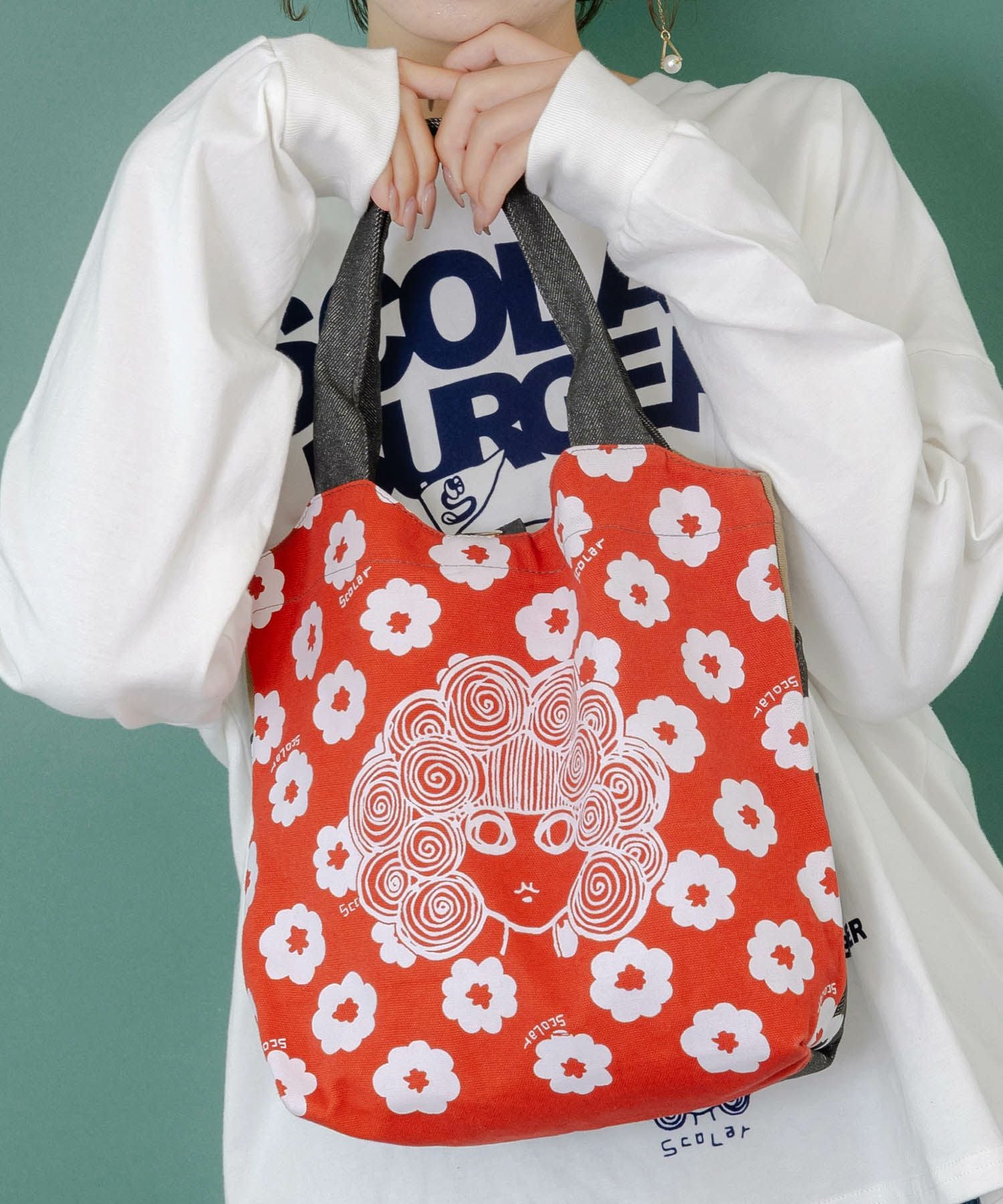 653441：スカラーちゃん×お花ランチトートバッグの通販-ScoLar