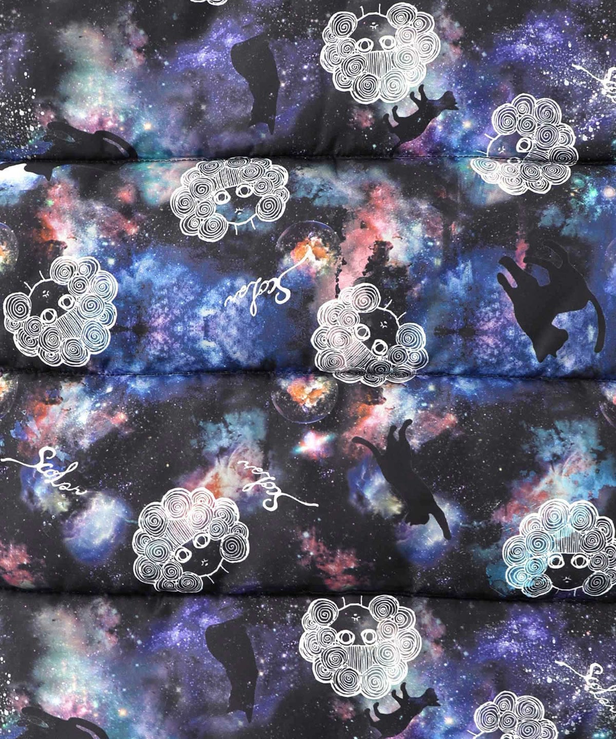 スカラーちゃん×宇宙×ネコ柄リバーシブル中綿ブルゾン-10