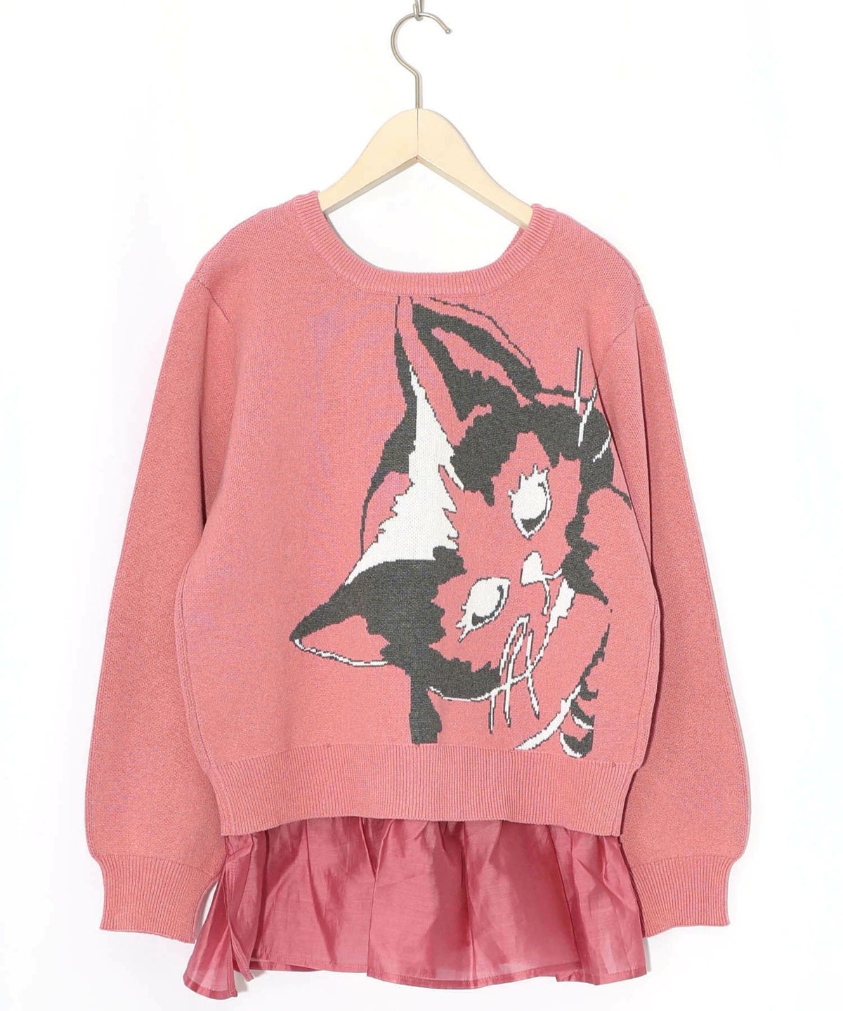 ひょっこり黒ネコ×フリル付き 4WAYプルオーバー-20