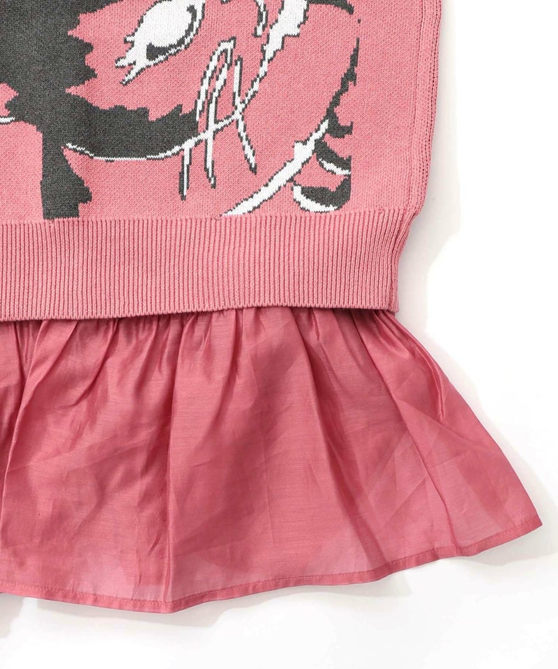 ひょっこり黒ネコ×フリル付き 4WAYプルオーバー-29