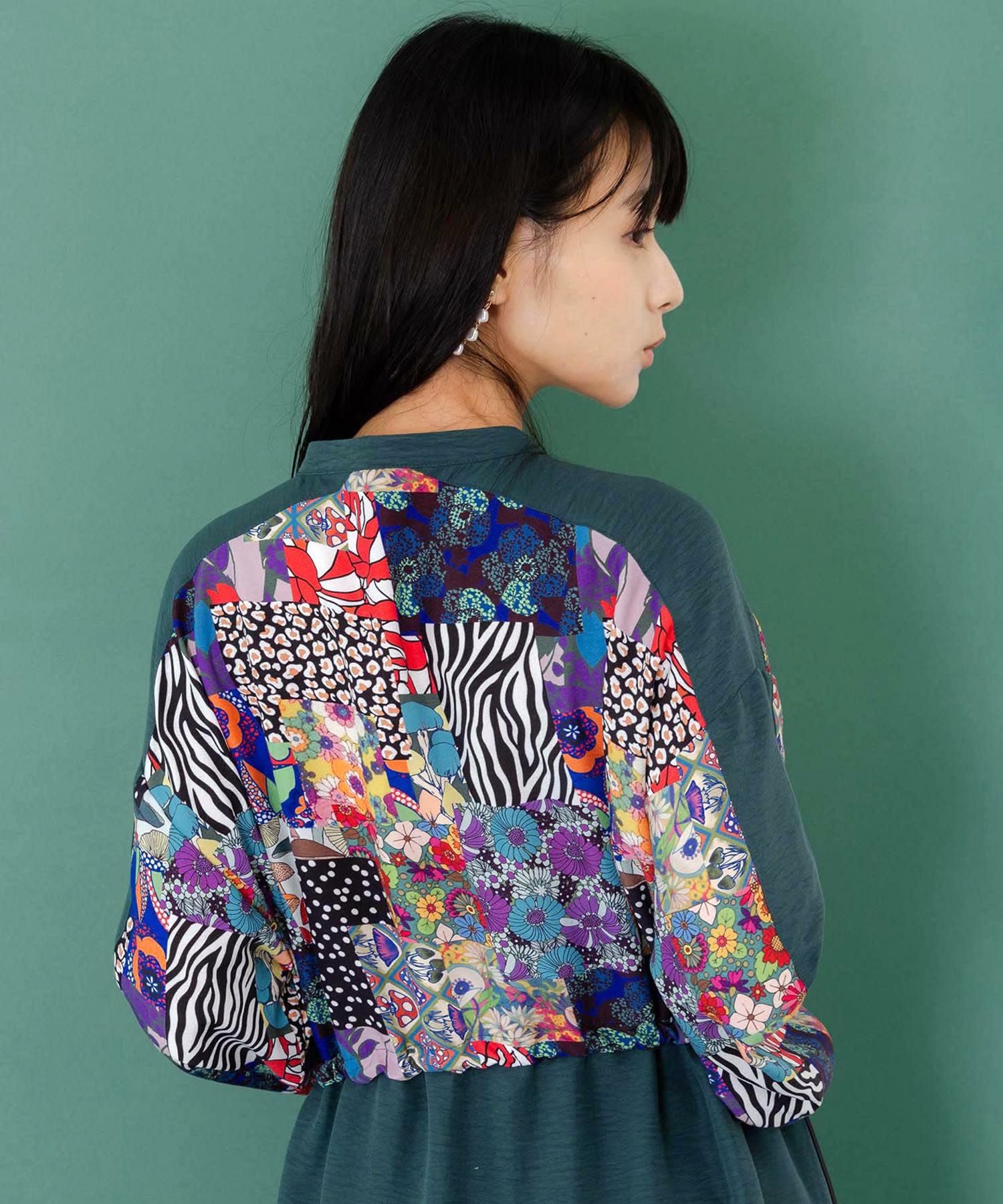 153679：総柄ワッシャーティアードシャツワンピースの通販-ScoLar