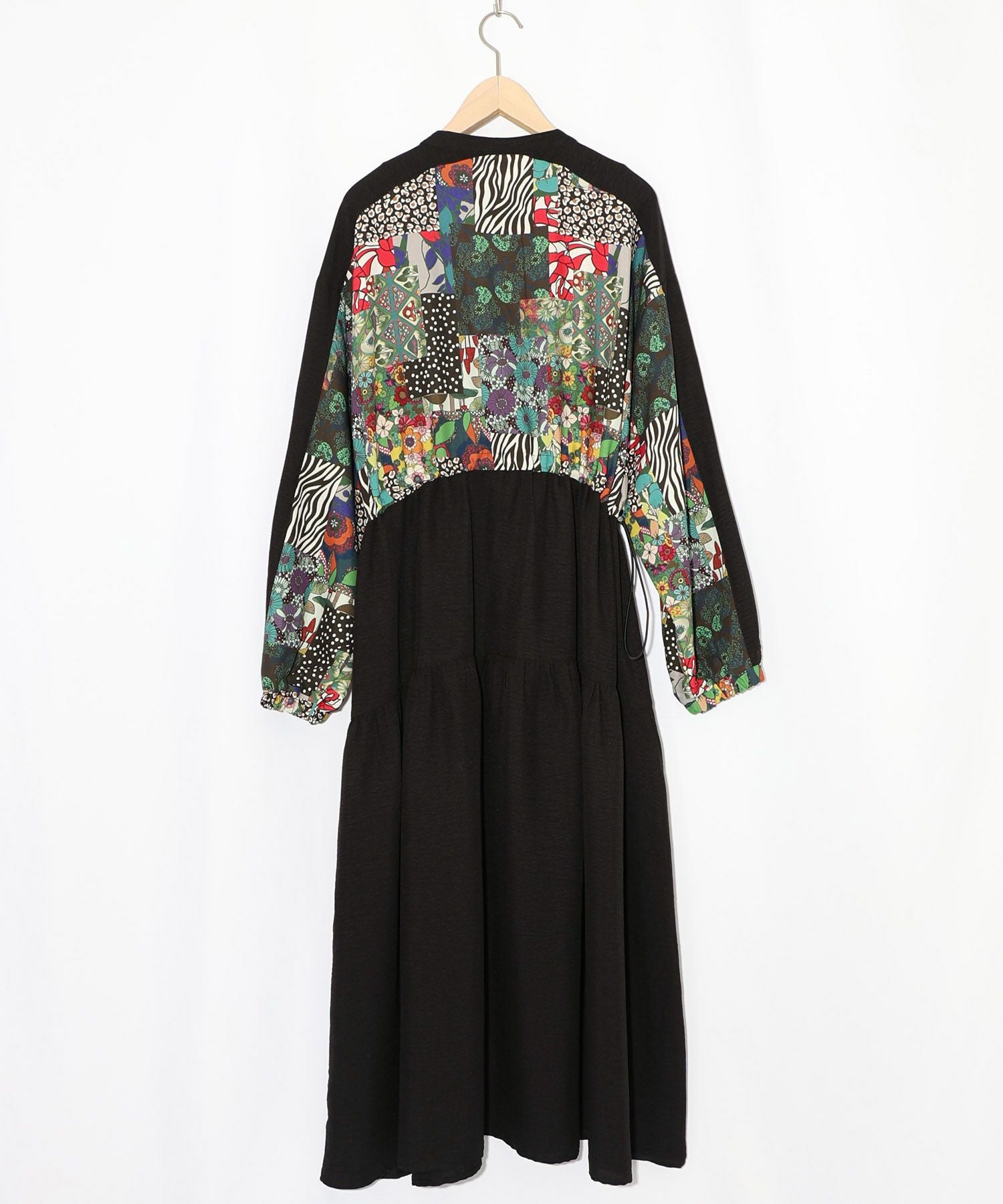 ふ*ゆページ 153679：総柄ワッシャーティアードシャツワンピースの通販-ScoLar