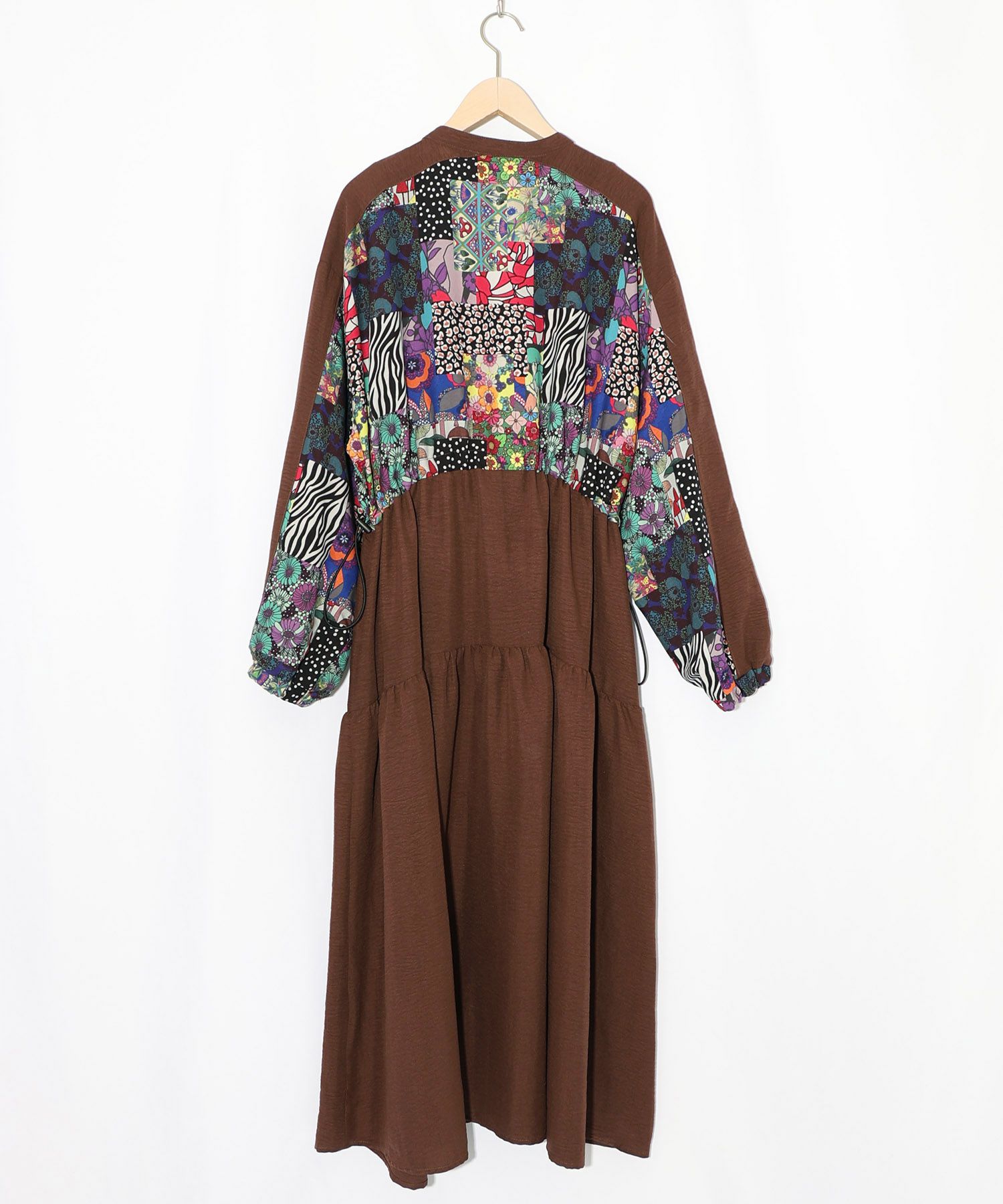 153679：総柄ワッシャーティアードシャツワンピースの通販-ScoLar