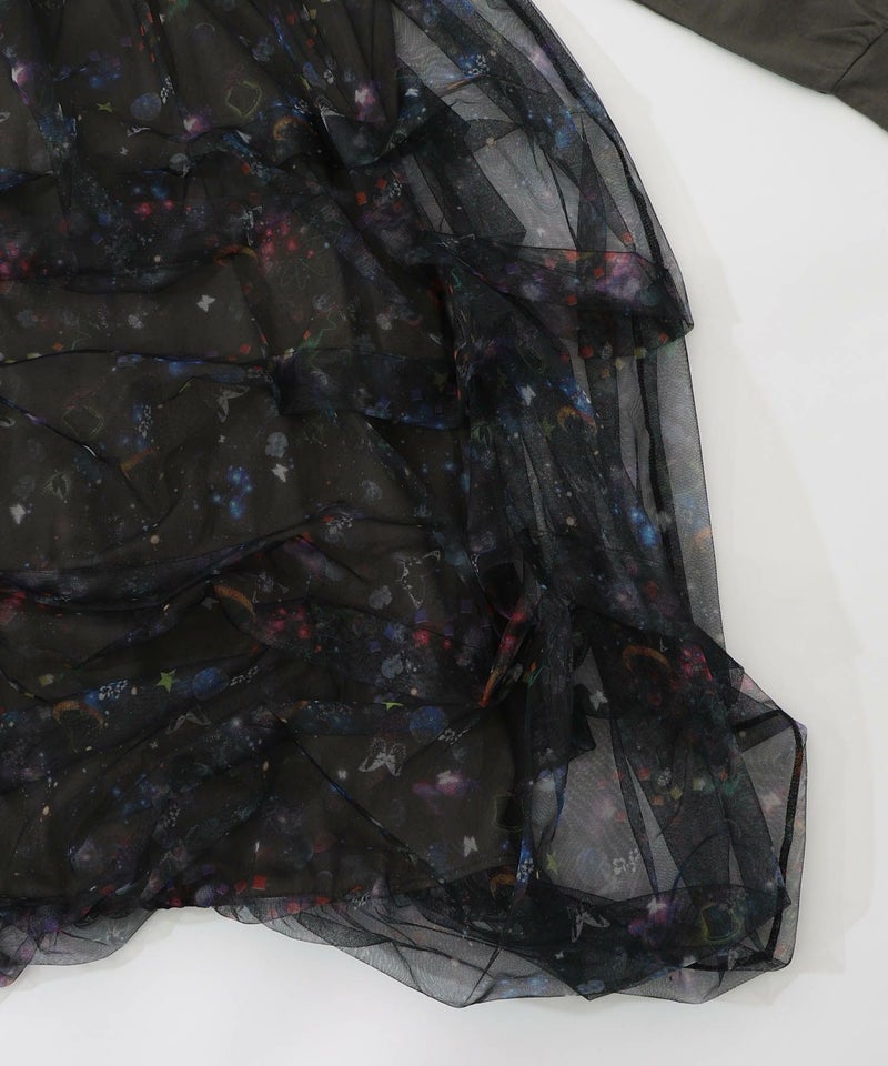 2柄展開タック入りチュールバルーンスカート-16