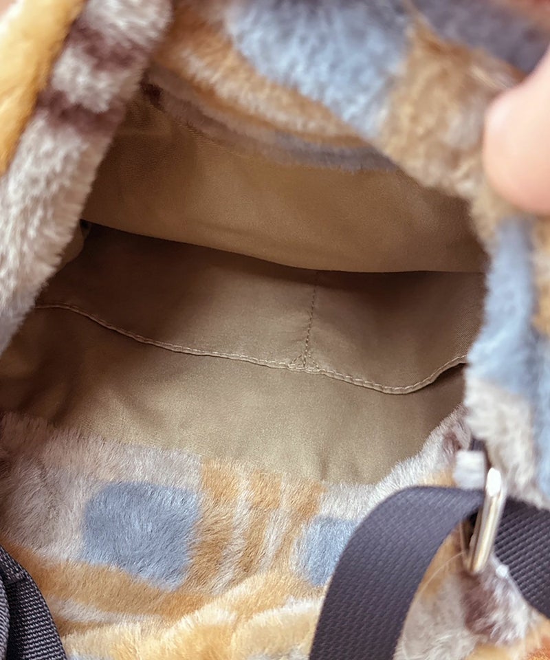もふもふチェック ミニショルダーバッグ-16