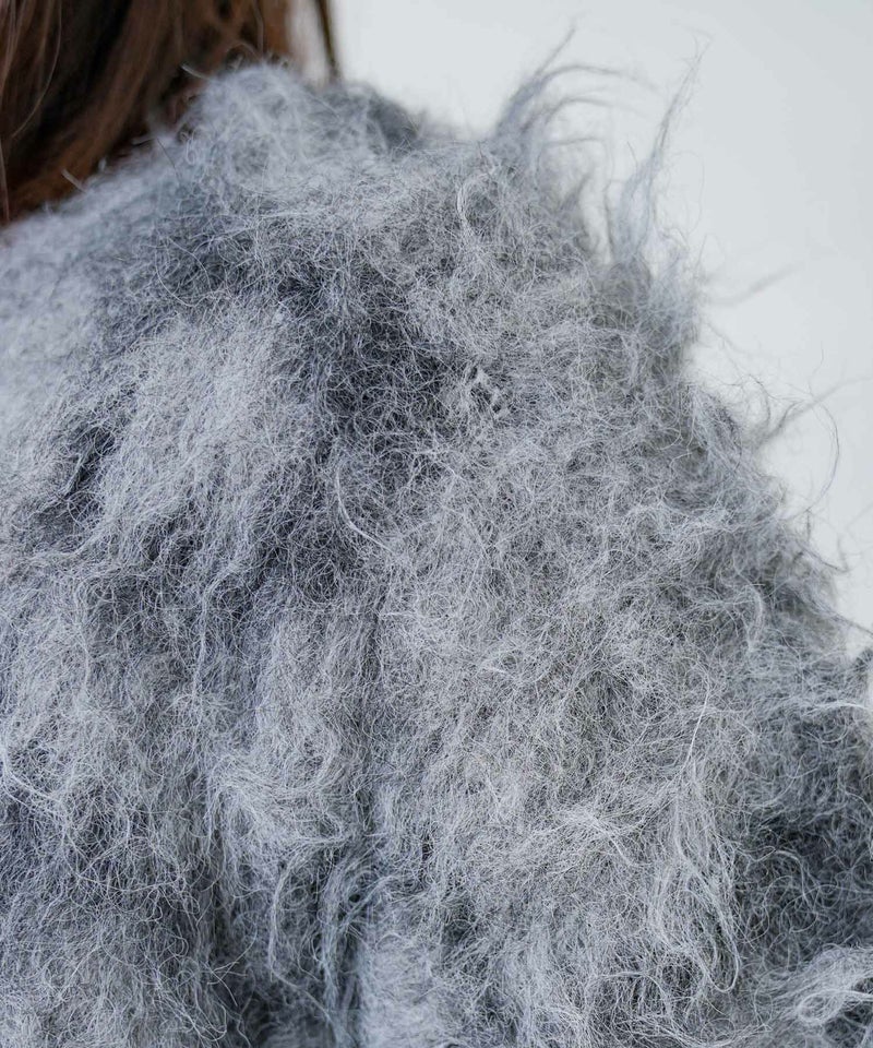 マーブル模様シャギーニットカーディガン-21