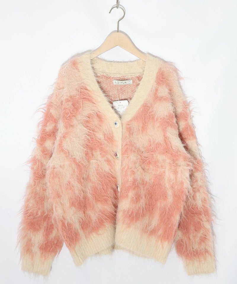 マーブル模様シャギーニットカーディガン-24