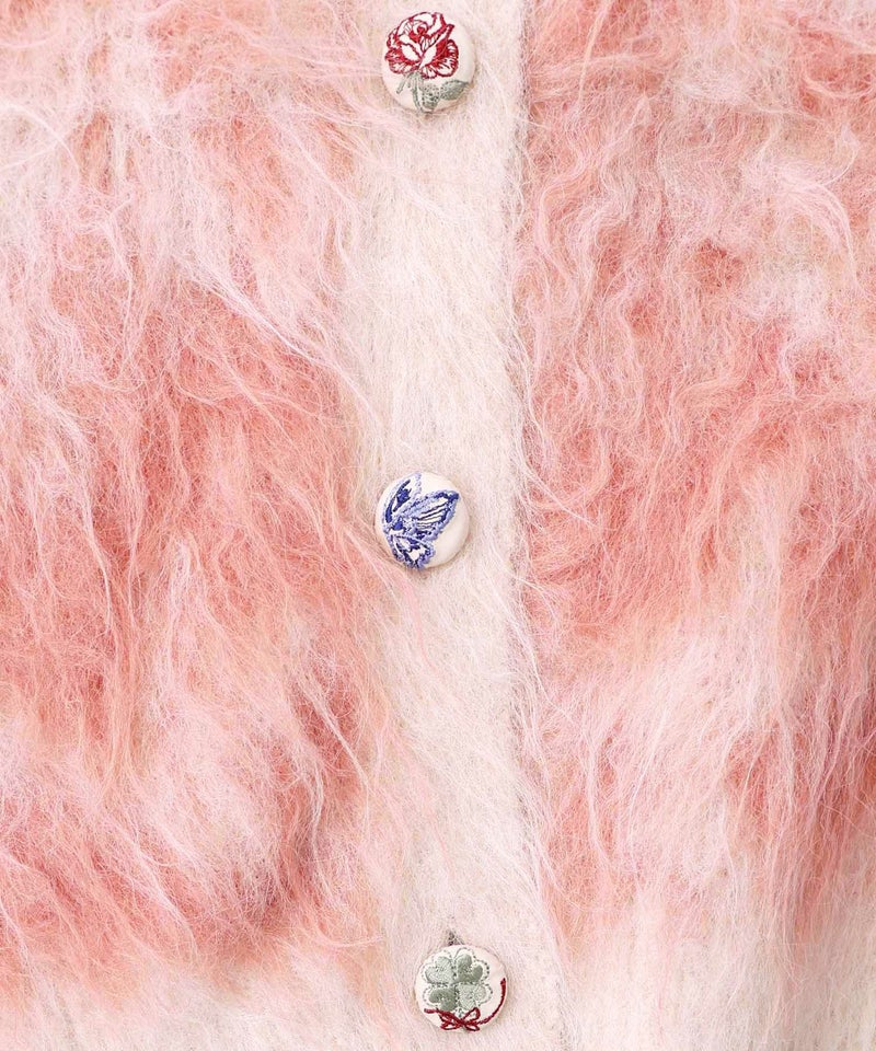 マーブル模様シャギーニットカーディガン-25