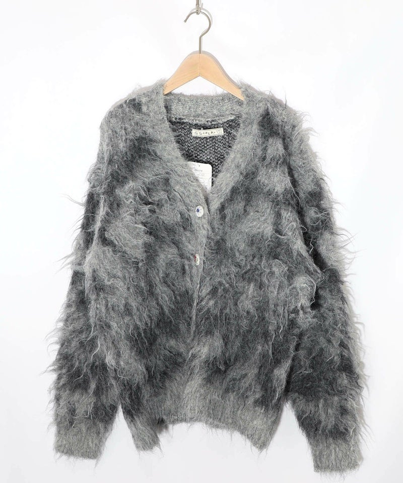 マーブル模様シャギーニットカーディガン-26