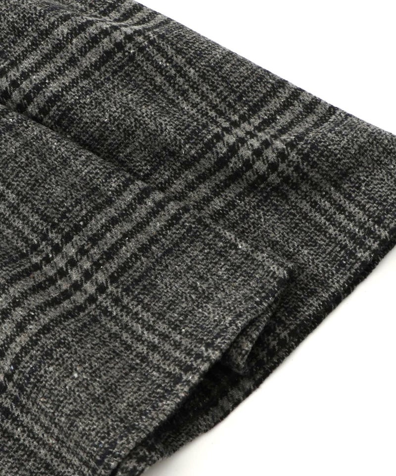 バラ×蝶刺繍起毛 チェックマーメイドスカート-14