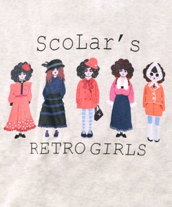 アームウォーマー付き レトロ柄裏毛プルオーバー-15