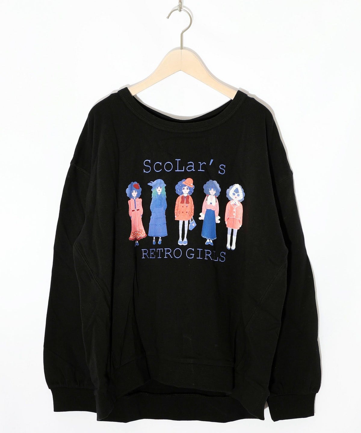 アームウォーマー付き レトロ柄裏毛プルオーバー-18