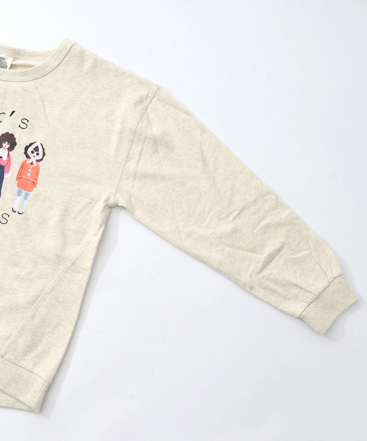 アームウォーマー付き レトロ柄裏毛プルオーバー-21