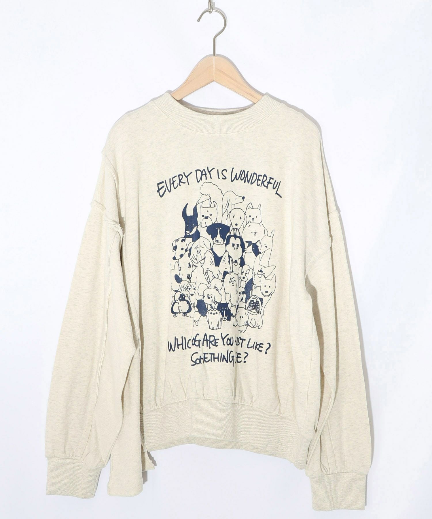 153742：毎日がわんダフル柄アシメプルオーバーの通販-ScoLar