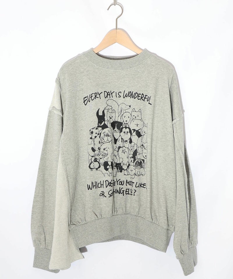 毎日がわんダフル柄アシメプルオーバー-9