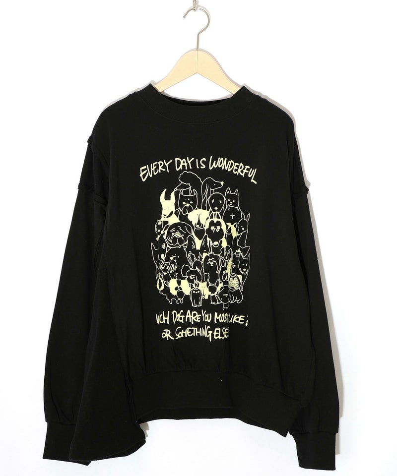 毎日がわんダフル柄アシメプルオーバー-11