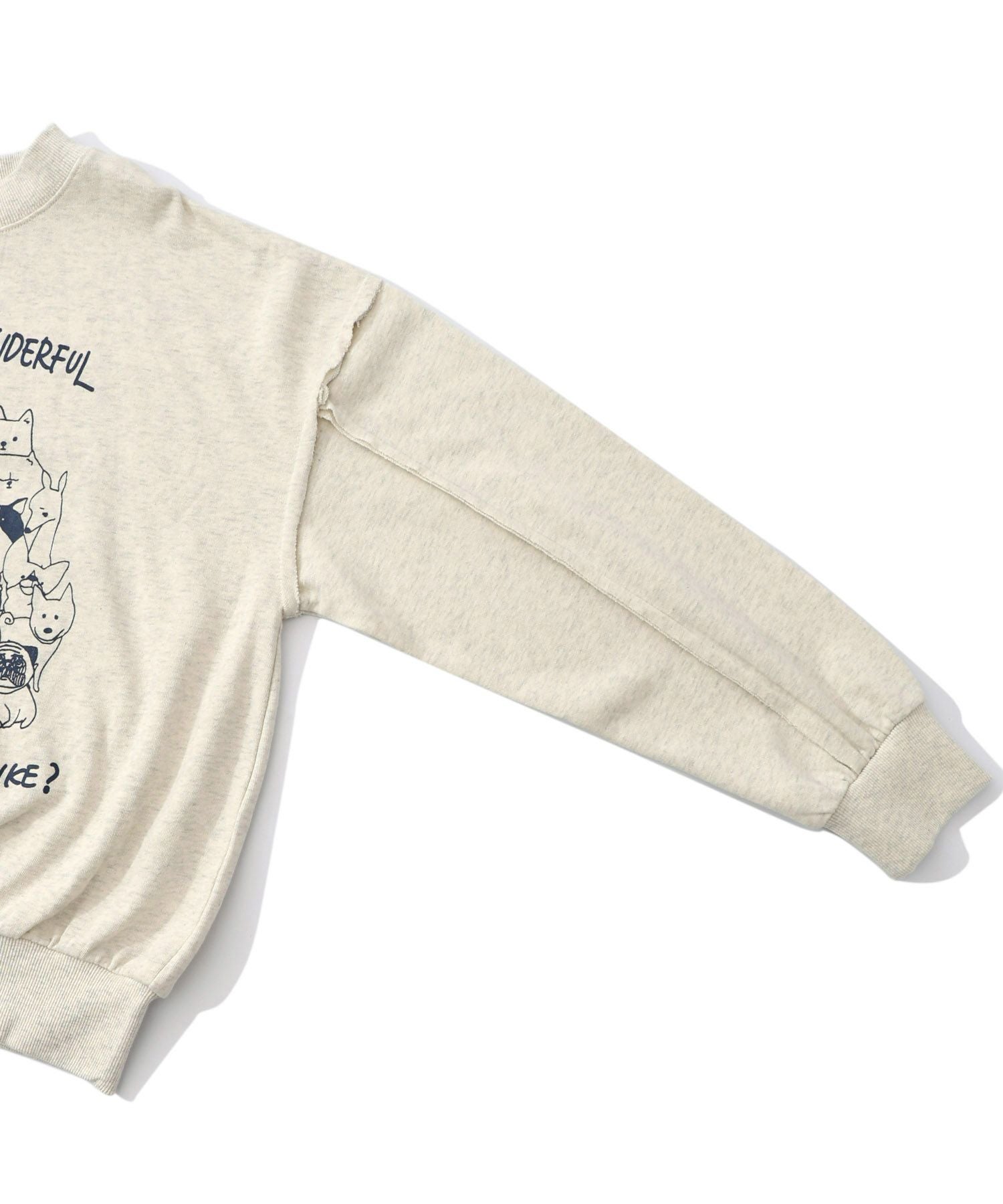 153742：毎日がわんダフル柄アシメプルオーバーの通販-ScoLar