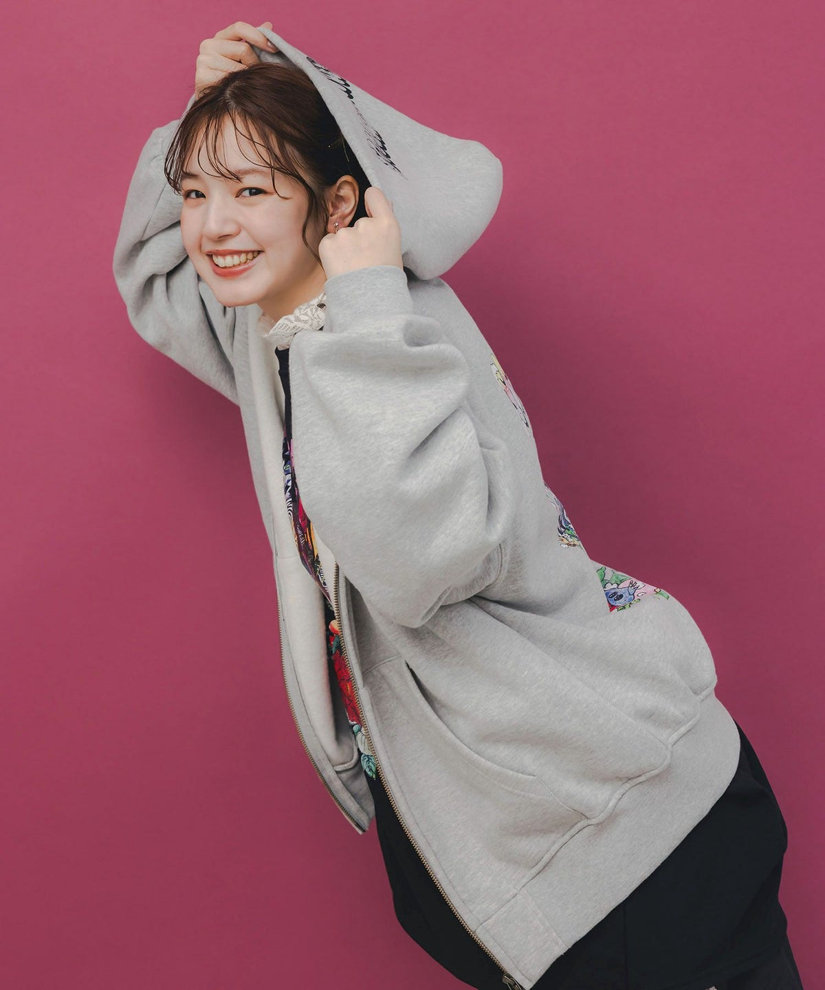 スカラーハイウェイ ヴィンテージ風パーカー-4