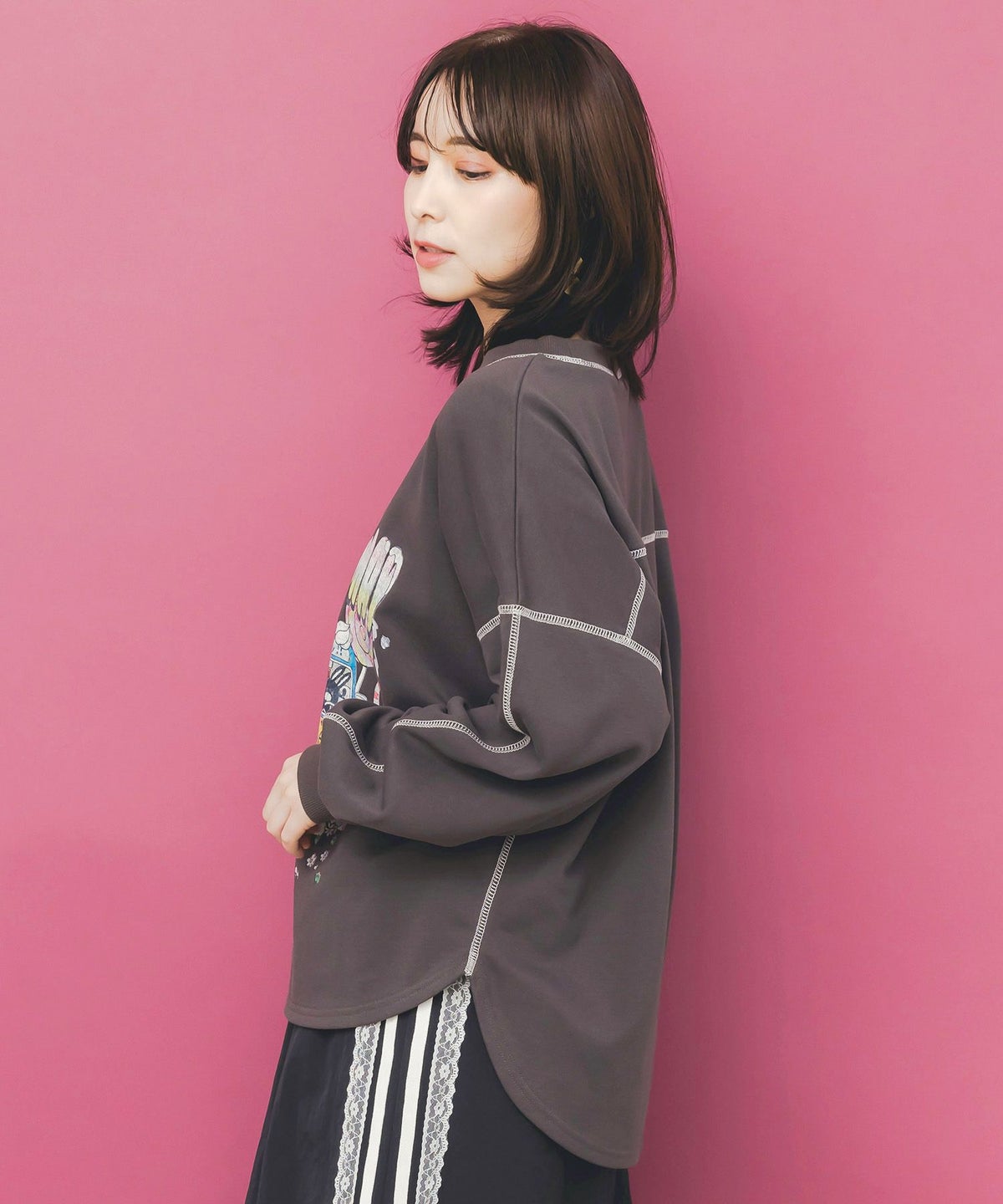 スカラーハイウェイ ヴィンテージ風プルオーバー-4