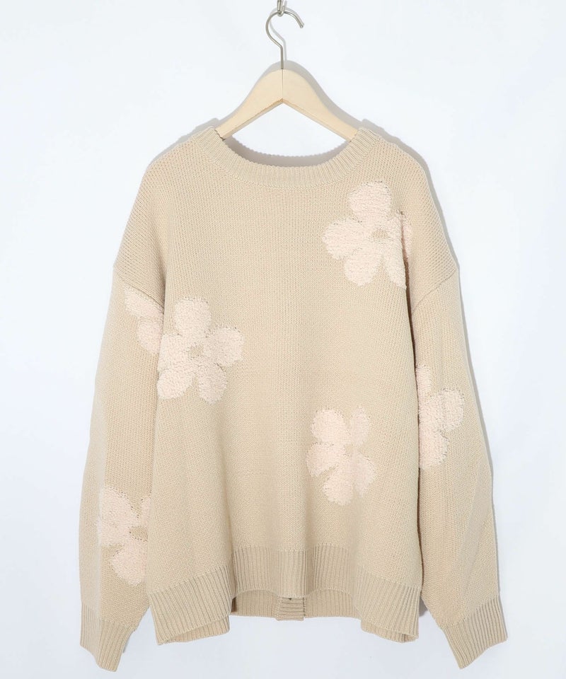 2WAYお花サガラ刺繍ジャガードニットカーディガン-24