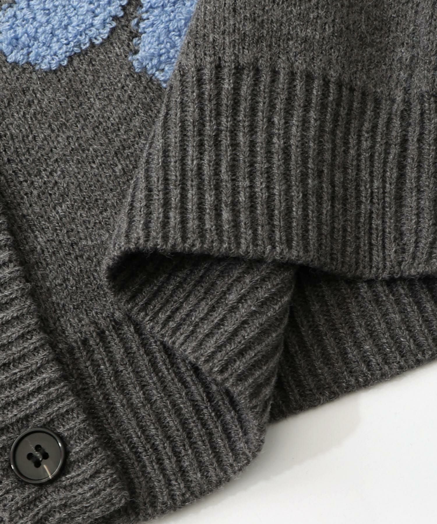 153732：2WAYお花サガラ刺繍ジャガードニットカーディガンの通販-ScoLar