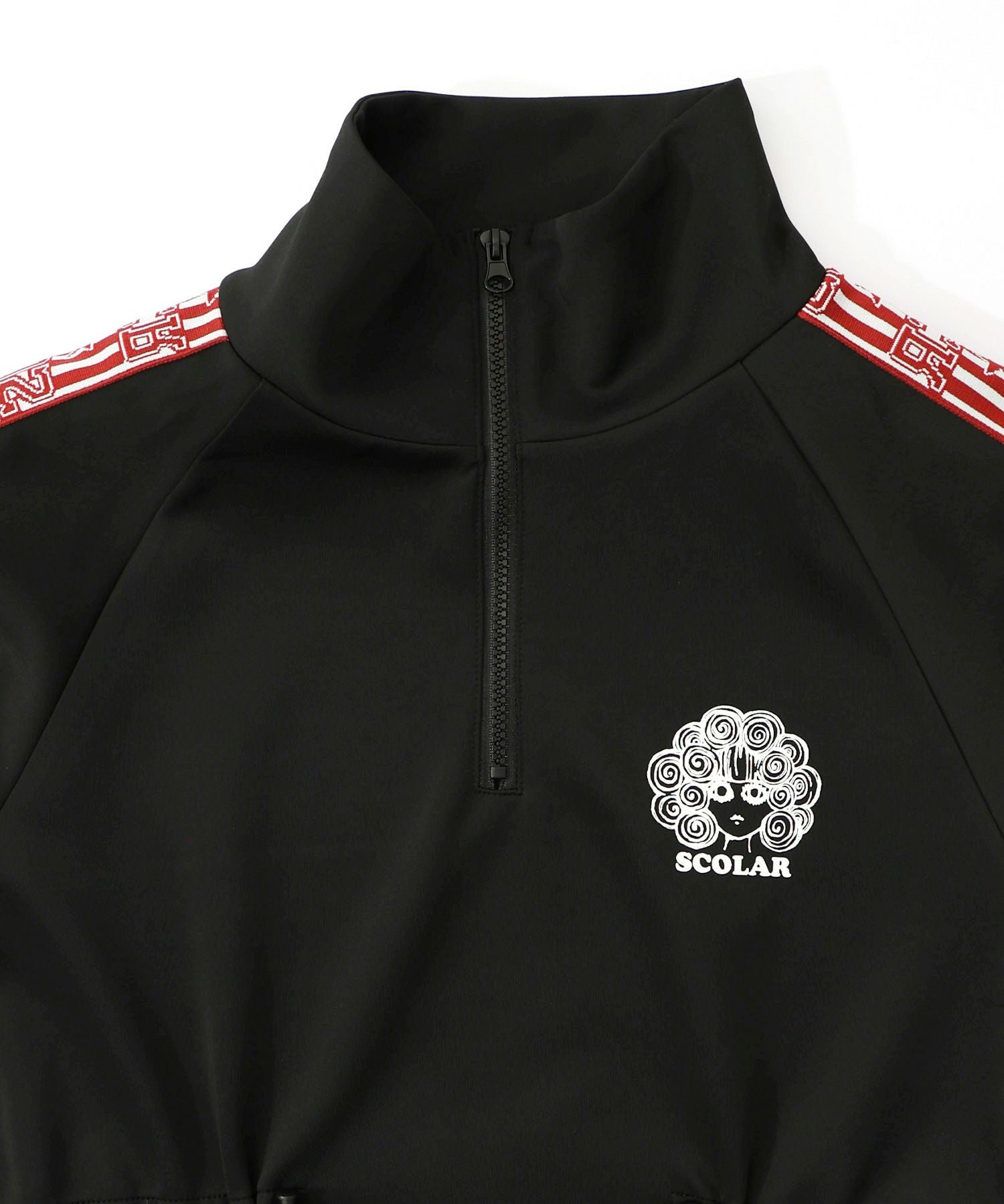 153731：バイカラー異素材 切替ジャージワンピースの通販-ScoLar