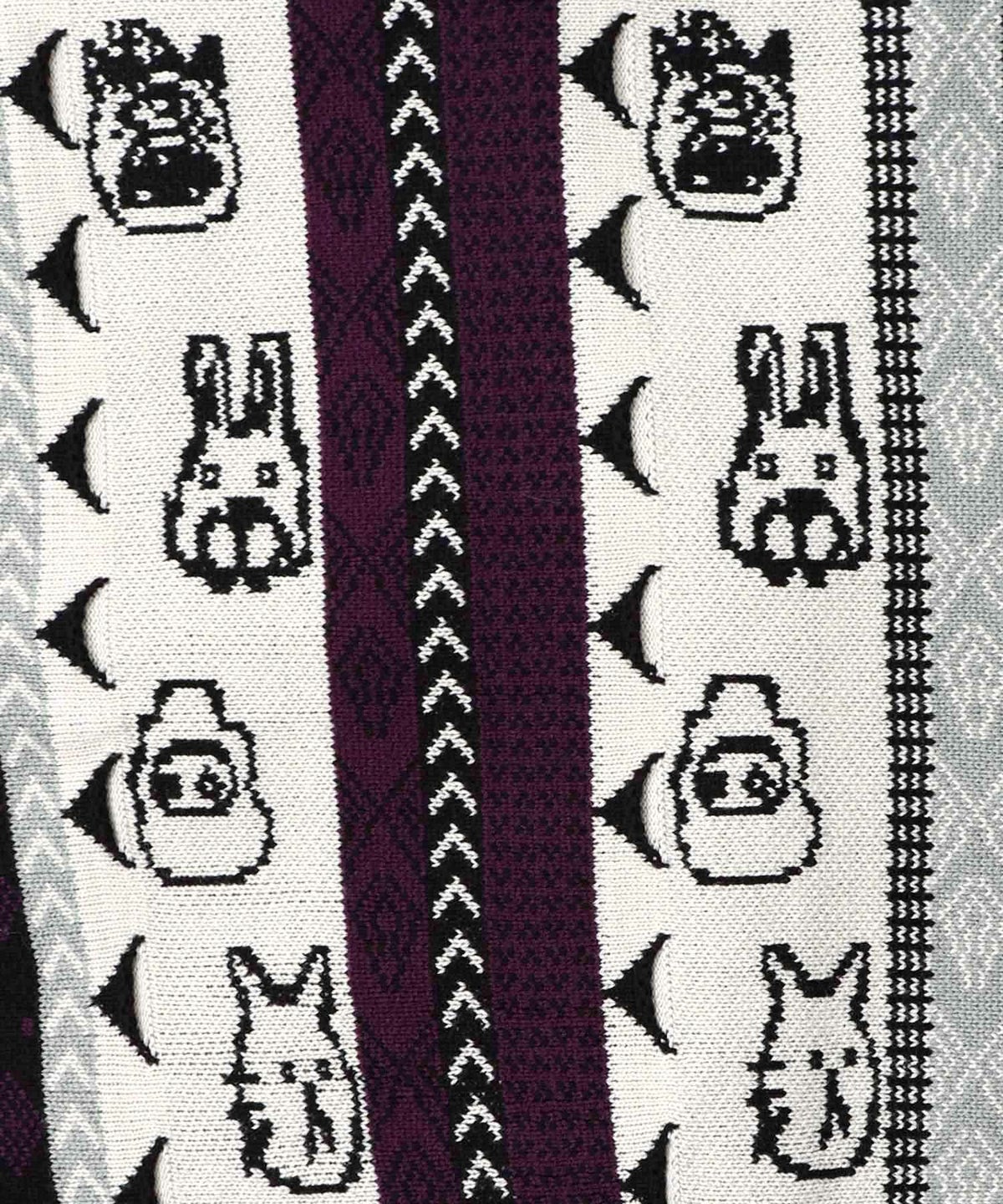 落書き調Parityキャラジャガード3Dニットカーディガン-15