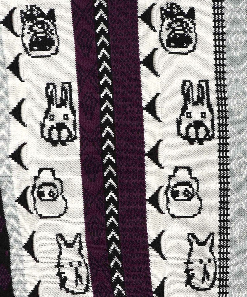 落書き調Parityキャラジャガード3Dニットカーディガン-15