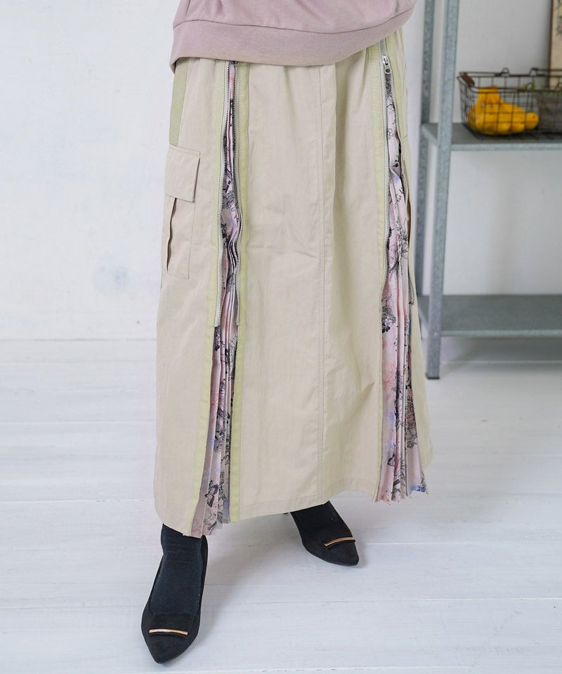 雪の結晶×星座×楽器柄 2wayカーゴスカート-8