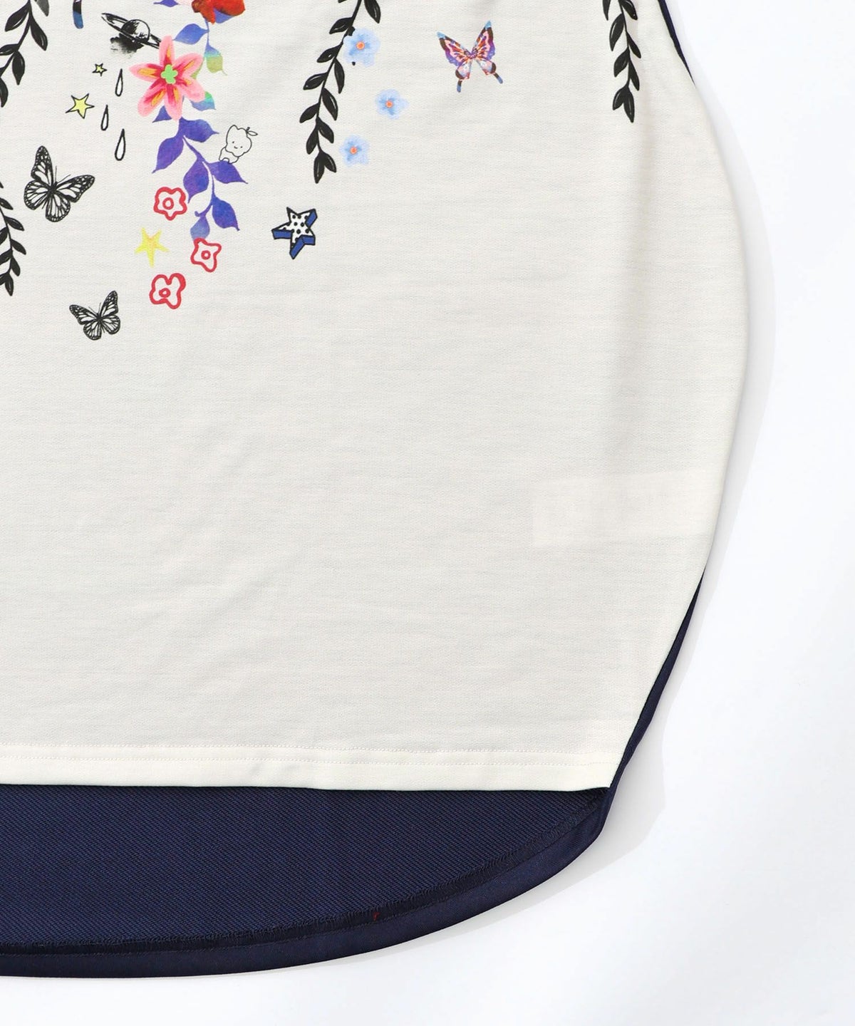 花×夜空柄ミックス裏毛チュニック-13