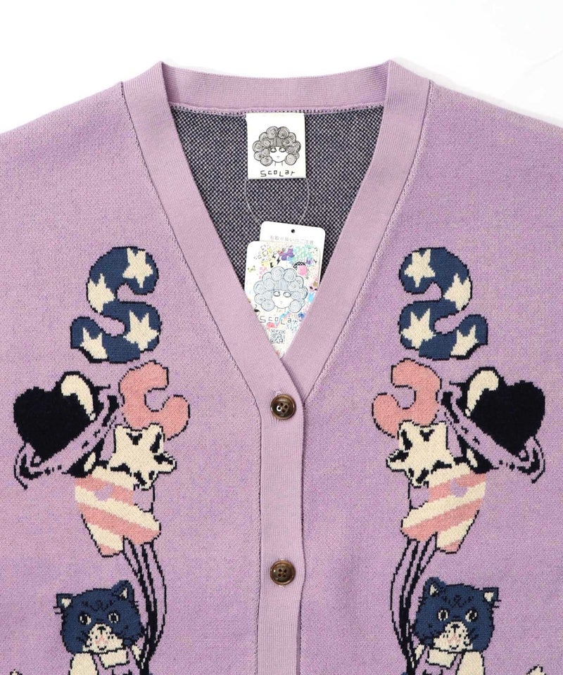 風船ネコちゃんジャガードニットカーディガン-20