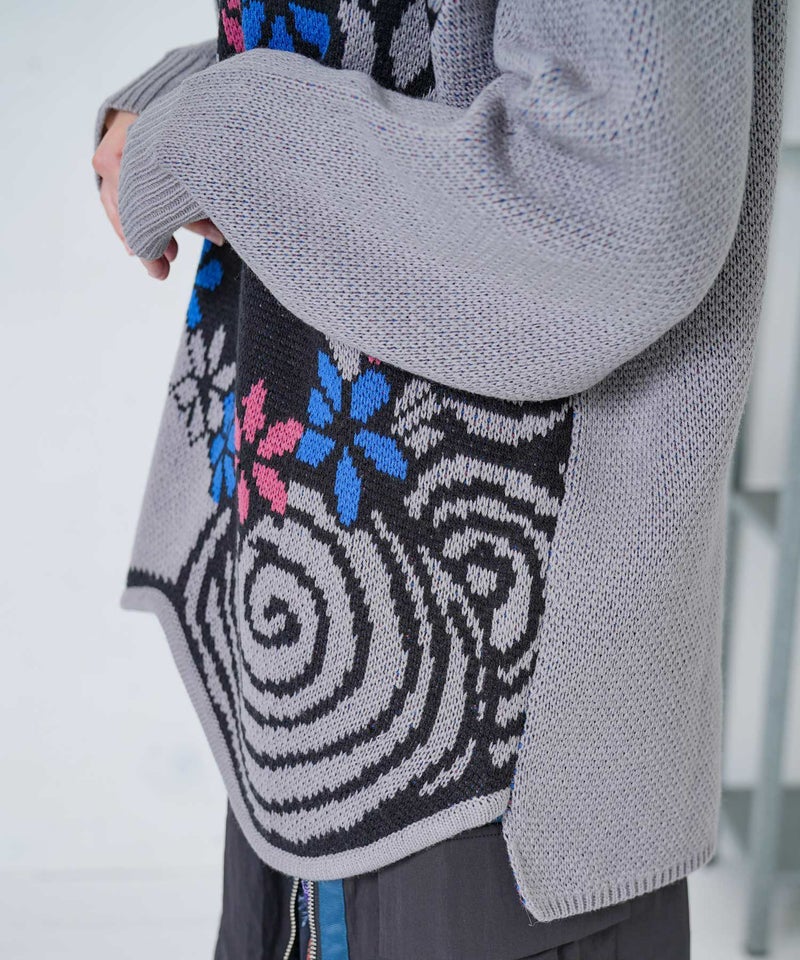 グラサンスカラーちゃんダブルジャガードニットプルオーバー-12